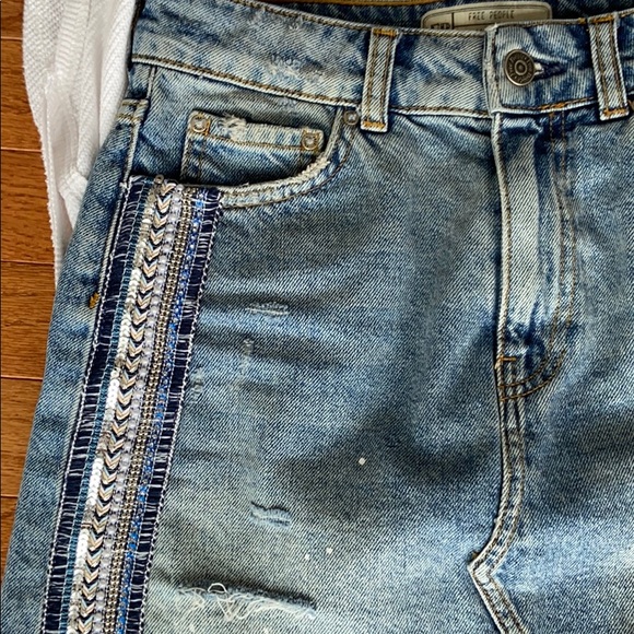 SOLDFree People Side stripe embellished mini skirt - Picture 7 of 12